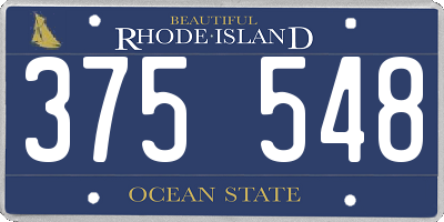 RI license plate 375548