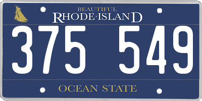RI license plate 375549