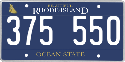 RI license plate 375550