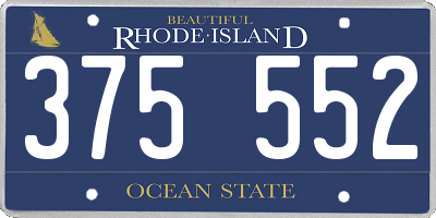 RI license plate 375552
