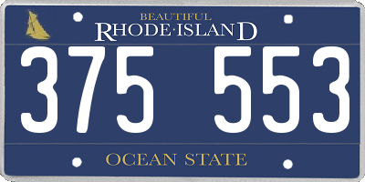 RI license plate 375553