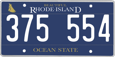 RI license plate 375554
