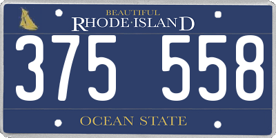 RI license plate 375558