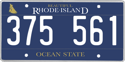 RI license plate 375561