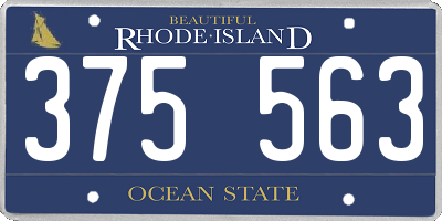 RI license plate 375563