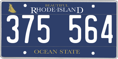 RI license plate 375564