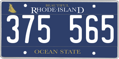 RI license plate 375565