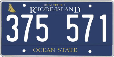 RI license plate 375571