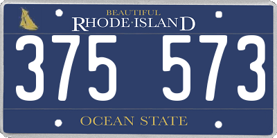 RI license plate 375573