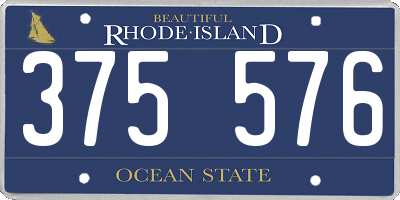 RI license plate 375576