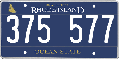 RI license plate 375577