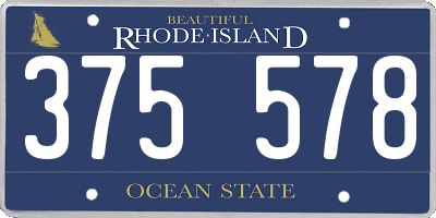 RI license plate 375578