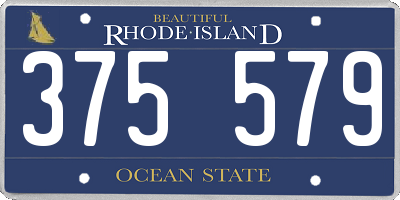 RI license plate 375579