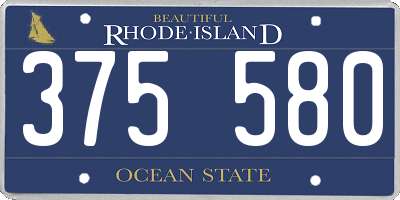 RI license plate 375580
