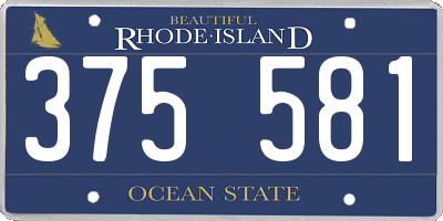RI license plate 375581