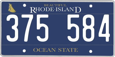RI license plate 375584