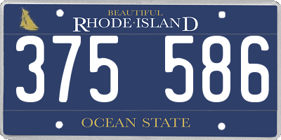 RI license plate 375586
