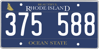 RI license plate 375588