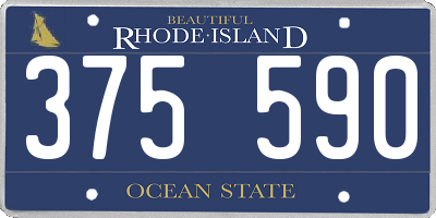 RI license plate 375590