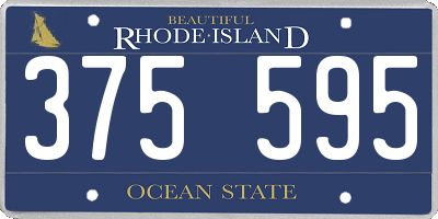 RI license plate 375595