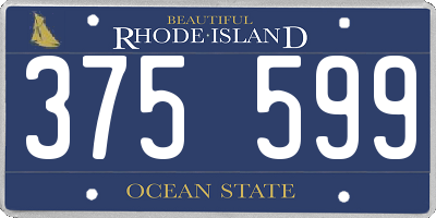 RI license plate 375599