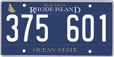 RI license plate 375601
