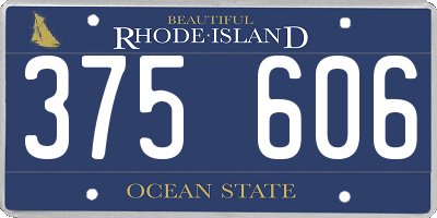 RI license plate 375606