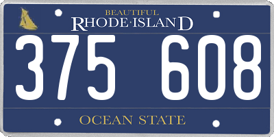 RI license plate 375608