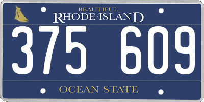 RI license plate 375609