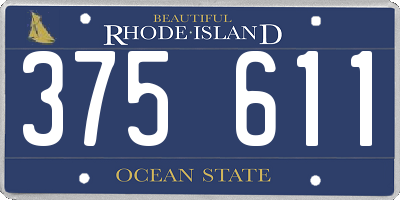 RI license plate 375611