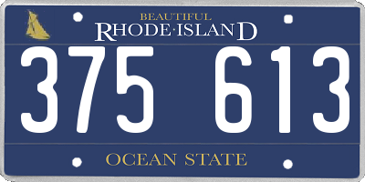 RI license plate 375613