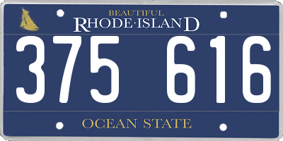 RI license plate 375616