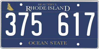 RI license plate 375617