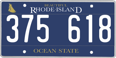 RI license plate 375618
