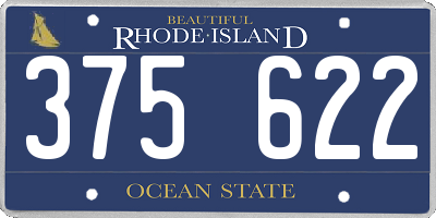 RI license plate 375622