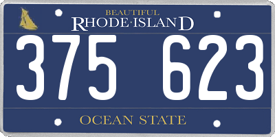RI license plate 375623