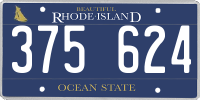 RI license plate 375624