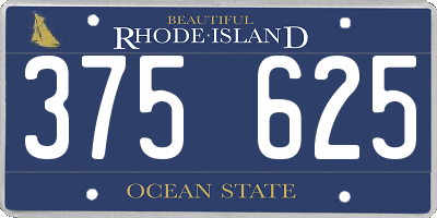 RI license plate 375625