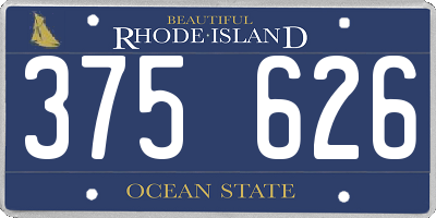 RI license plate 375626