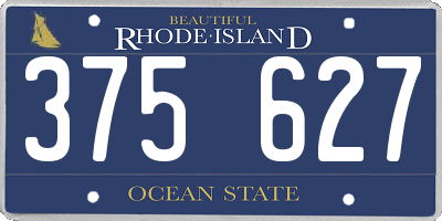 RI license plate 375627