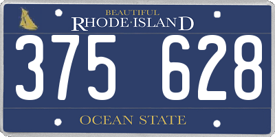 RI license plate 375628