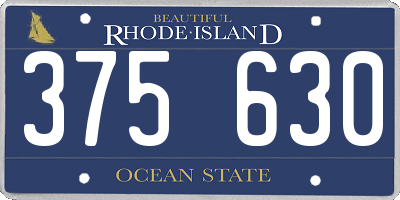 RI license plate 375630