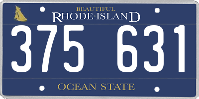 RI license plate 375631