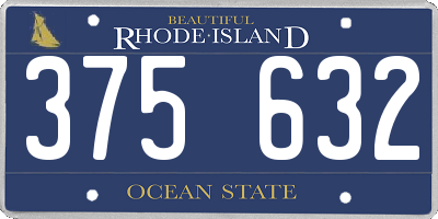 RI license plate 375632