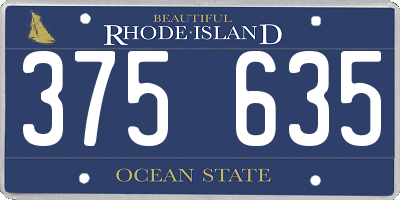 RI license plate 375635