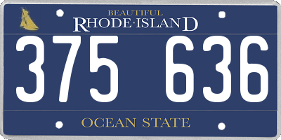 RI license plate 375636