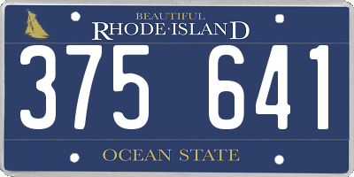 RI license plate 375641