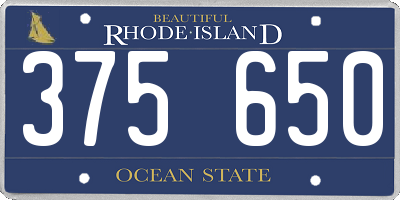 RI license plate 375650