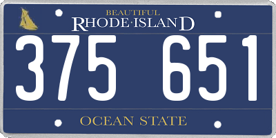 RI license plate 375651