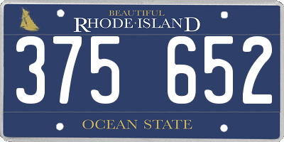 RI license plate 375652